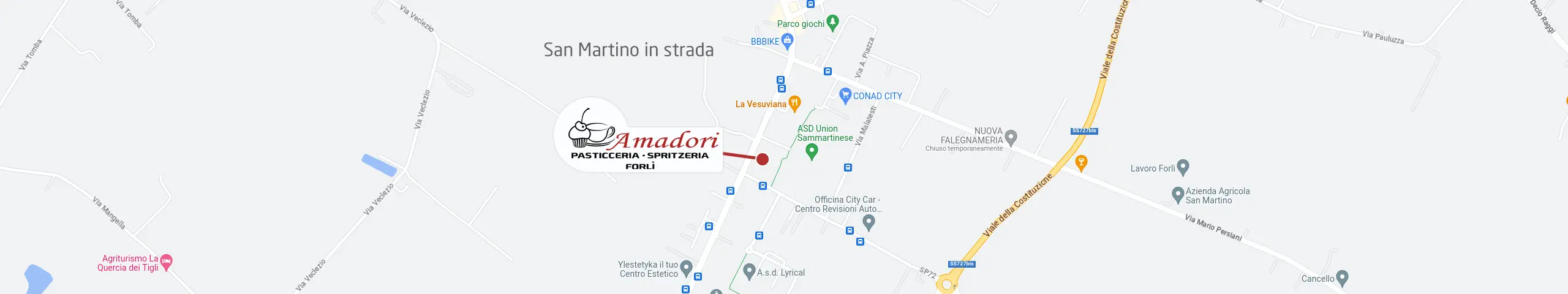 Mappa: Pasticceria Amadori, Viale dell’Appennino 657, Forlì