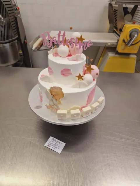 Torta per battesimo personalizzata, aprile 2024 – Pasticceria Amadori