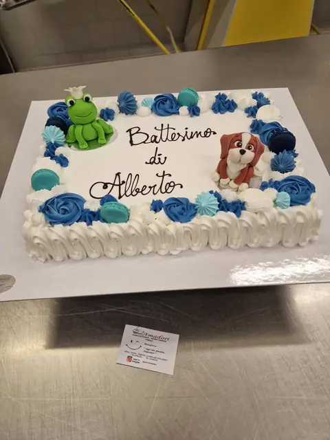 Torta per battesimo personalizzata, aprile 2024 – Pasticceria Amadori