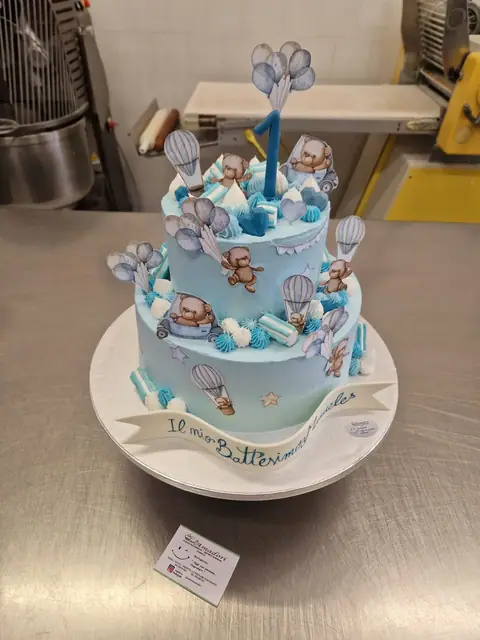 Torta per battesimo personalizzata, giugno 2024 – Pasticceria Amadori