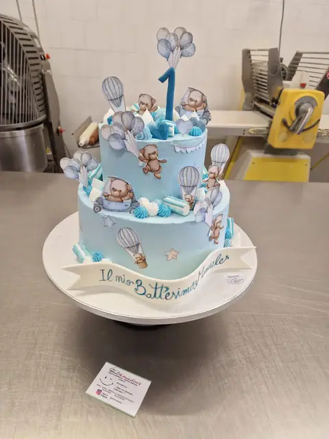 Torta per battesimo personalizzata, giugno 2024 – Pasticceria Amadori