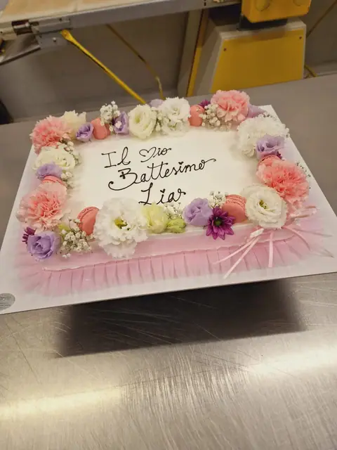 Torta per battesimo personalizzata, settembre 2024 – Pasticceria Amadori
