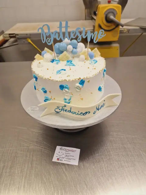 Torta per battesimo personalizzata, settembre 2024 – Pasticceria Amadori