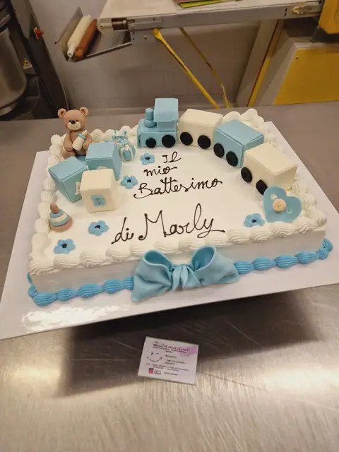 Torta per battesimo personalizzata, dicembre 2024 – Pasticceria Amadori