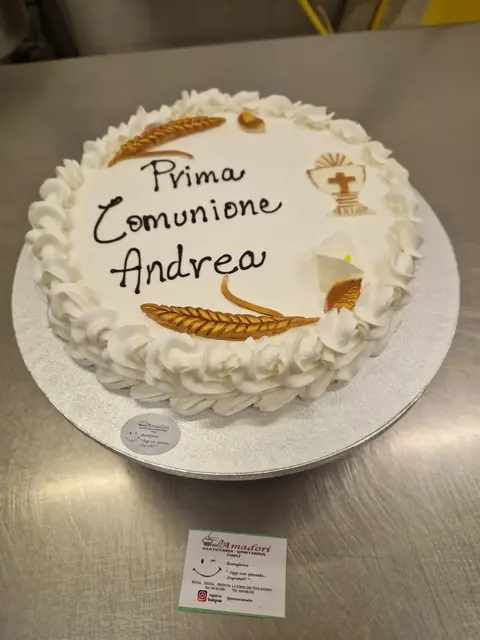 Torta per la Prima Comunione personalizzata, maggio 2024 – Pasticceria Amadori