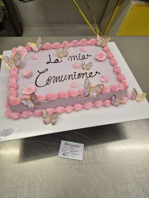 Torta per la Prima Comunione personalizzata, maggio 2024 – Pasticceria Amadori