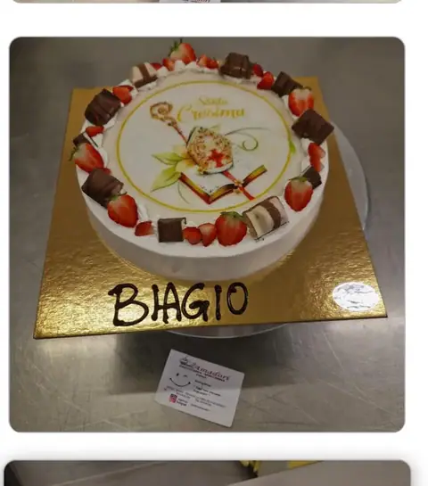 Torta per la Cresima personalizzata, ottobre 2024 – Pasticceria Amadori