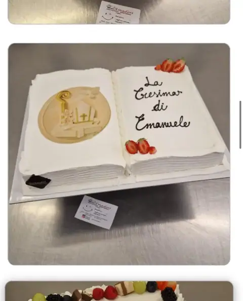 Torta per la Cresima personalizzata, ottobre 2024 – Pasticceria Amadori