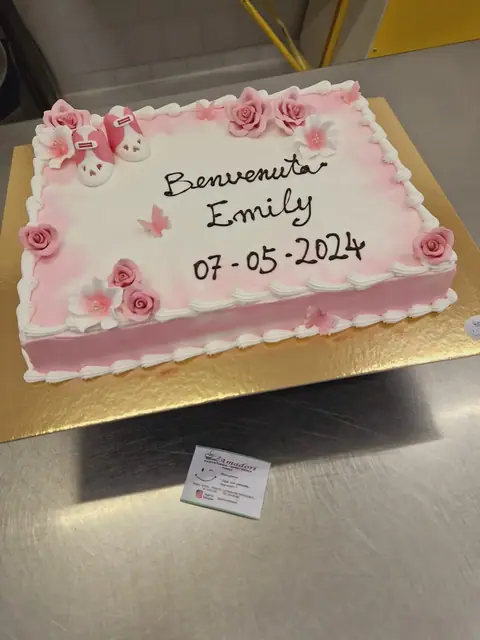 Torta per la nascita personalizzata, giugno 2024 – Pasticceria Amadori