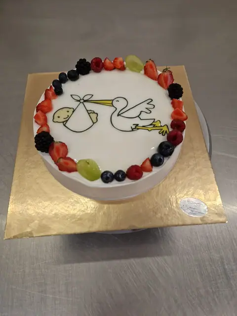 Torta per la nascita personalizzata, settembre 2024 – Pasticceria Amadori